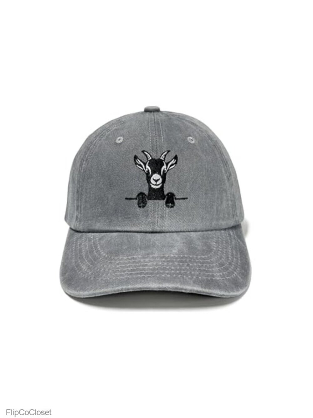 Embroidered Goat Baseball Cap - Adjustable Cotton Twill Dad Hat